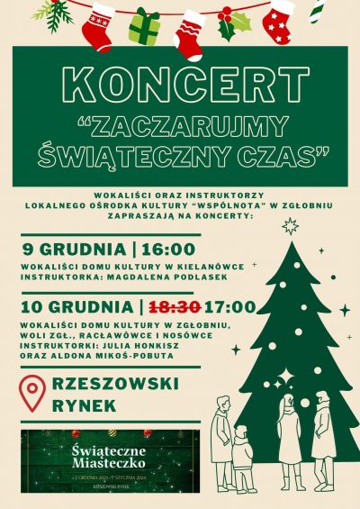 Koncerty świąteczne w wykonaniu wokalistów  Lokalny Ośrodek Kultury "Wspólnota" w Zgłobniu